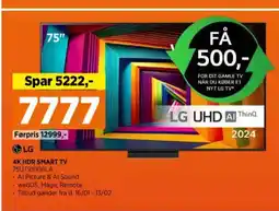 Power Lg 4k hdr smart tv 75ut91006la tilbud