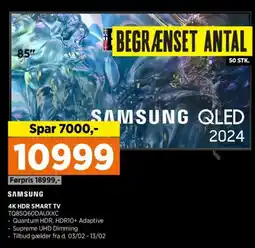 Power Samsung 4k hdr smart tv tq85q60dauxxc tilbud