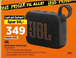 Power Jbl bluetooth-højttaler jblgo4blk tilbud