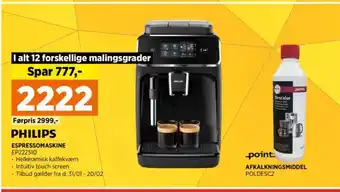 Power Philips espressomaskine tilbud