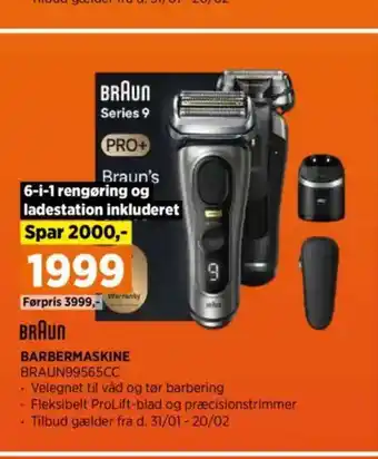 Power Braun barbermaskine braun99565cc tilbud