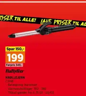 Power Babyliss krøllejern c319e tilbud