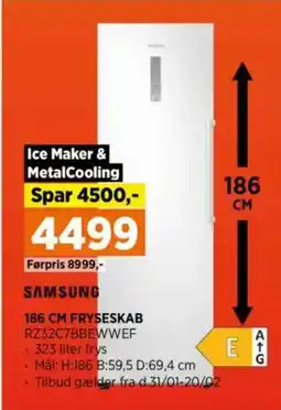 Power Samsung fryseskab rz32c7bbewwef tilbud