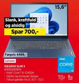 Power Ideapad slim 3 83er00e9mx tilbud