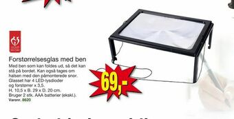 Harald Nyborg Forstørrelsesglas med ben tilbud