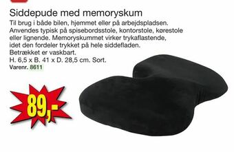 Harald Nyborg Siddepude med memoryskum tilbud
