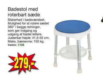 Harald Nyborg Badestol med roterbart sæde tilbud
