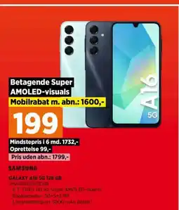 Power Galaxy a16 5g 128 gb SMA166BZKDEUB tilbud