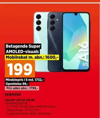 Power Galaxy a16 5g 128 gb SMA166BZKDEUB tilbud