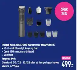 Elgiganten Philips All-In-One 7000 hårtrimmer MG7920/15 tilbud