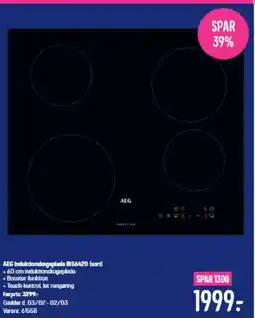 Elgiganten AEG Induktionskogeplade IBS6420 (sort) tilbud