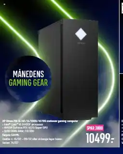 Elgiganten HP Omen 25L 15-14F/16/1000/4070S stationar gaming computer tilbud