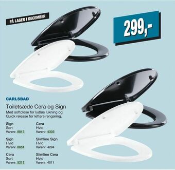 Harald Nyborg Toiletsæde Cera og Sign tilbud