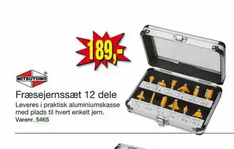 Harald Nyborg Fræsejernssæt 12 dele tilbud