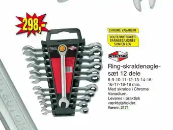 Harald Nyborg Ring-skraldenøgle sæt 12 dele tilbud