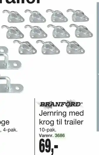 Harald Nyborg Jernring med krog til trailer tilbud