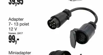 Harald Nyborg Adapter 7- 13 polet 12 V tilbud