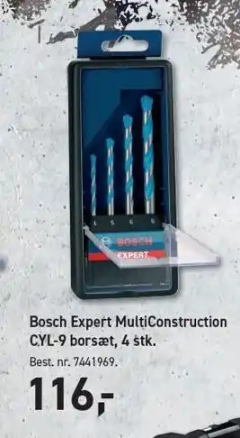 Johannes Fog Bosch Expert MultiConstruction CYL-9 borsæt, 4 stk tilbud