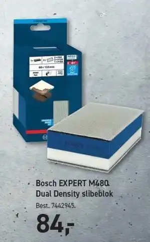 Johannes Fog Bosch EXPERT M480 Dual Density slibeblok tilbud