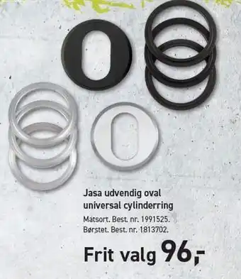 Johannes Fog Jasa udvendig oval universal cylinderring tilbud