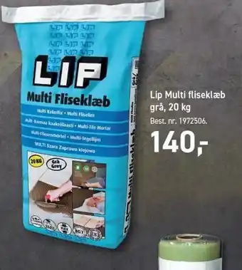 Johannes Fog Lip Multi fliseklæb grå, 20 kg tilbud