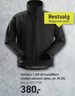 Johannes Fog Snickers 1205 AllroundWork vindtæt softshell jakke tilbud