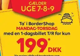 BorderShop TA' i Bordershop med en 1-dagsbillet tilbud