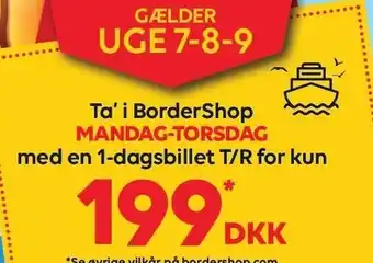 BorderShop TA' i Bordershop med en 1-dagsbillet tilbud