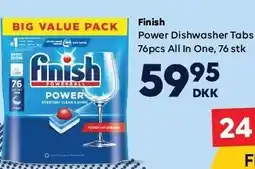 BorderShop Finish Power Dishwasher Tabs 76pcs All In One tilbud