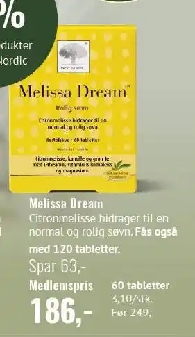 Helsam Melissa Dream tilbud