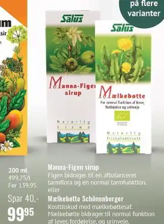 Helsam Salus Manna-Figen sirup tilbud