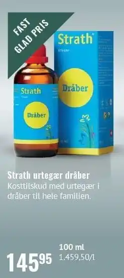 Helsam Strath urtegær dråber tilbud