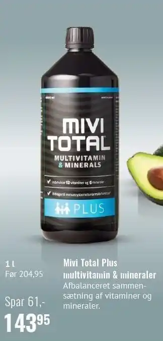 Helsam Mivi Total Plus multivitamin & mineraler tilbud