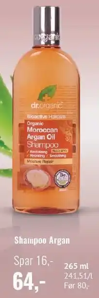 Helsam Shampoo Argan tilbud