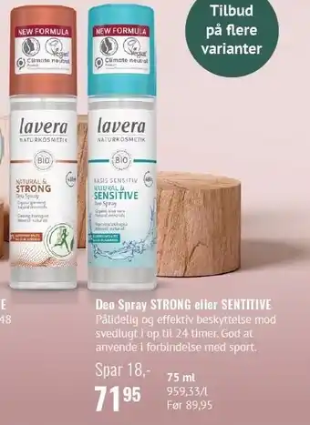 Helsam Deo Spray STRONG eller SENSITIVE tilbud