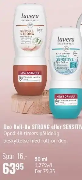 Helsam Deo Roll-On STRONG eller SENSITIVE tilbud