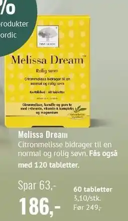 Din Lokale Helsekost Melissa Dream tilbud