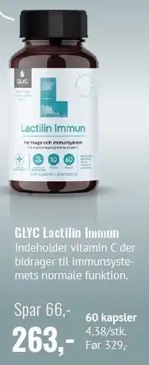 Din Lokale Helsekost GLYC Lactilin Immun tilbud