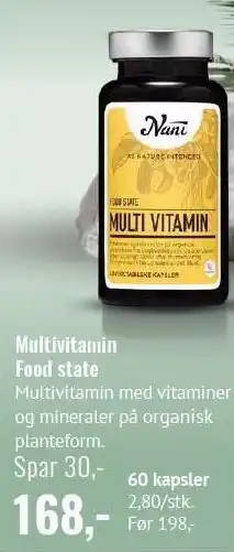 Din Lokale Helsekost Multivitamin Food state tilbud