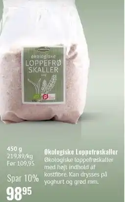 Din Lokale Helsekost Økologiske Loppefrøskaller 450 g tilbud