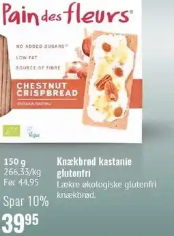 Din Lokale Helsekost Knækbrød kastanie glutenfri 150 g tilbud