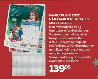 Familyplan ® 2022 når familiens aftaler skal holdes