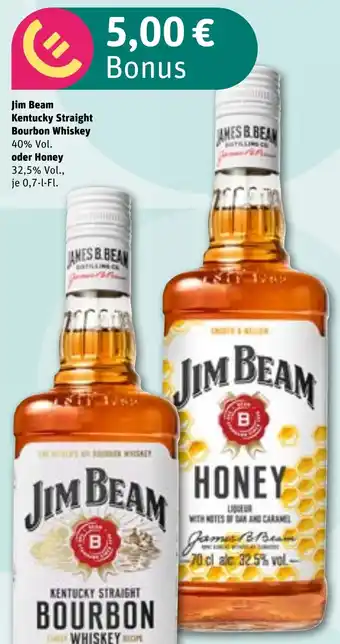 REWE Jim Beam Kentucky Straight Bourbon Whiskey tilbud