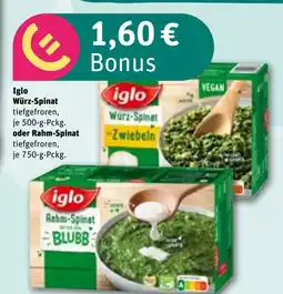 REWE Iglo Würz-Spinat tilbud