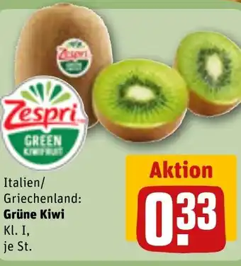 REWE Italien/ Griechenland: Grüne Kiwi Kl. I, je St. tilbud