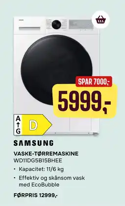 Skousen VASKE-TØRREMASKINE WD11DG5B15BHEE tilbud
