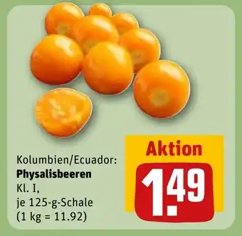 REWE Kolumbien/Ecuador: Physalisbeeren Kl. I, tilbud