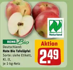 REWE Deutschland: Rote Bio Tafeläpfel Sorte tilbud