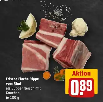 REWE Frische Flache Rippe vom Rind tilbud