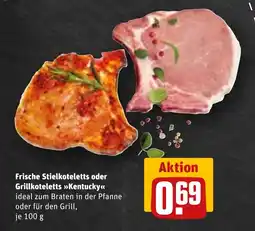 REWE Frische Stielkoteletts oder Grillkoteletts >>Kentucky<< tilbud